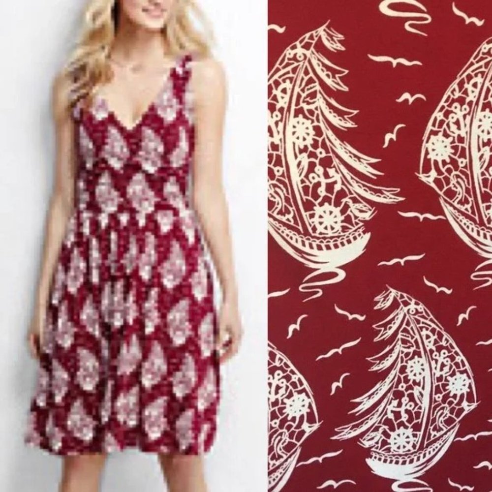 Lands’ End | Faux Wrap Ship Dress